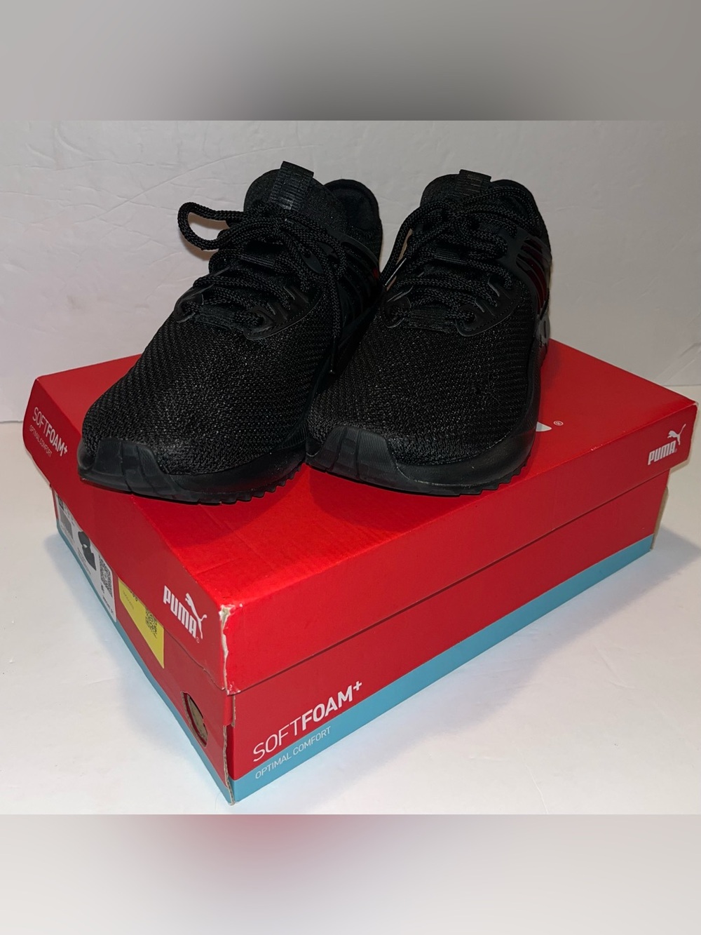 Puma Pacer Future Men’s Triple Black Running Shoe #380367 01 Size 8.5